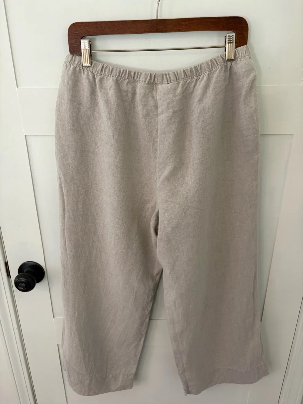 J. Jill Linen Familiar Fit At Waist Wide Leg Pants. Size Medium.